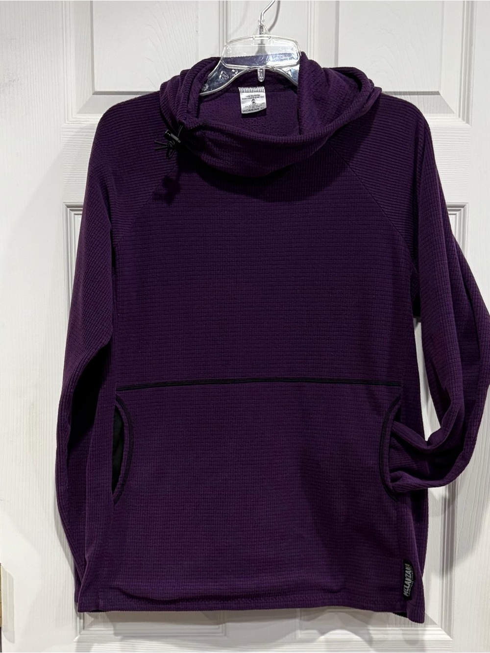 Melanzana Women’s XL Micro Grid Hoodie Purple Jacket GUC Microgrid